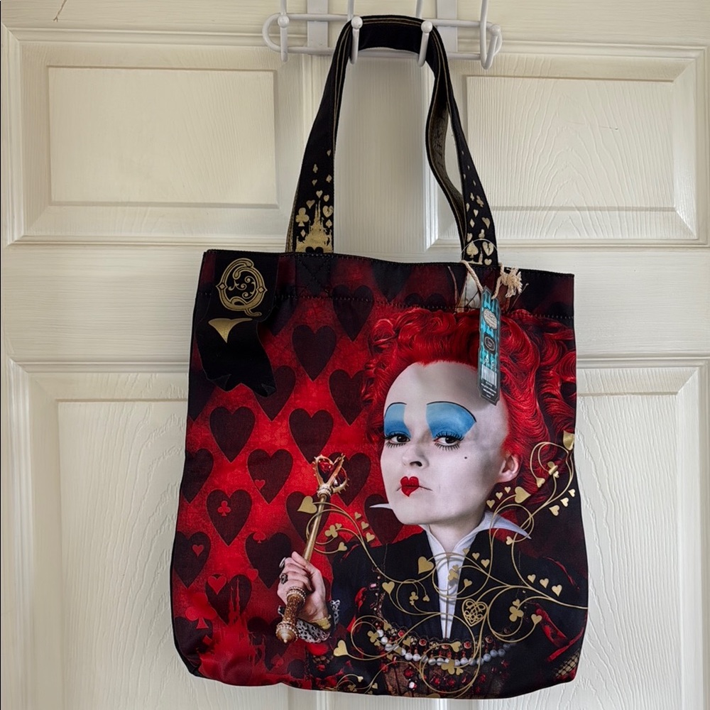 Red and Black Tote Bag